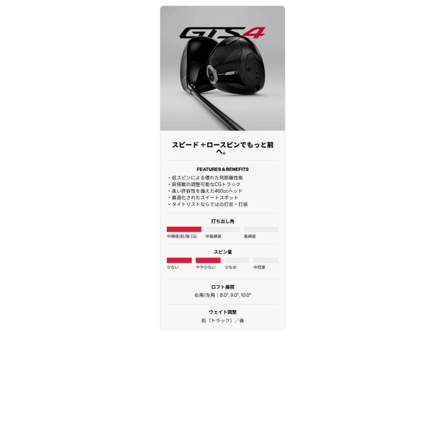 Titleist（タイトリスト） GTSドライバー GTS2/GTS3/GTS4 [テンセイ1K