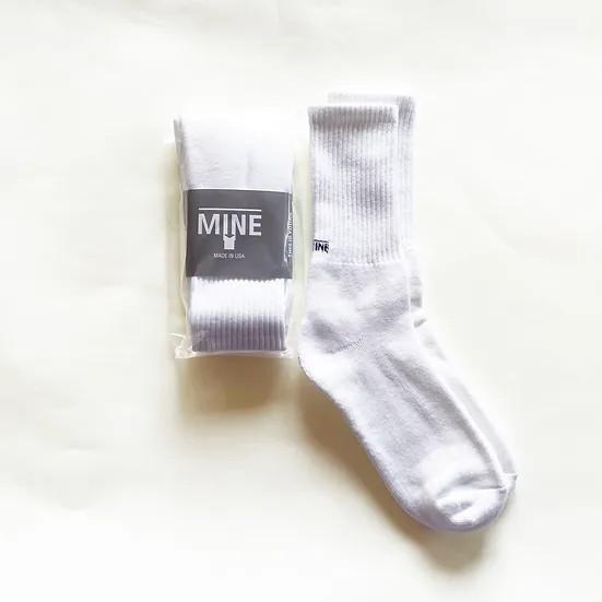 MINE logo socks 3点セット お得 USAコットン 靴下 ワンポイント ロゴ オールシーズン ジャガード織 : FORWARD ...