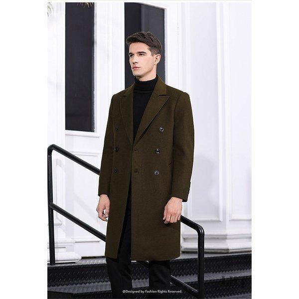 人気ブランドの新作 紳士服 ビジネスコート ダブルフェイス ウールコート トレンチコート メンズ 超ロング丈 チェスターコート アウター 防寒着 オーバーコート 男性用コート 19秋冬新作 スタンドカラー 通勤通学 ラシャ メルトン コート アウター