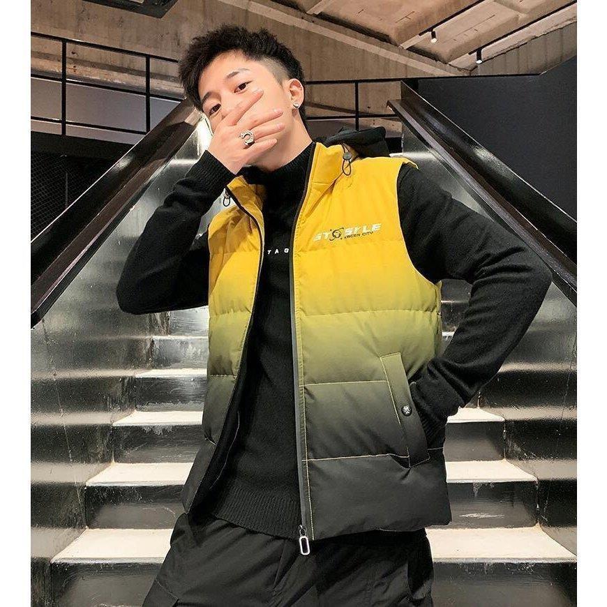 新入荷 ベスト 保温 暖かい 韓国風 アウター フード付き メンズベスト 新作 秋冬 ダウンベスト 中綿コート お兄系 大きいサイズ 中綿ベスト 通学 通勤 ジャケット ダウンベスト カラー B Panero Shop
