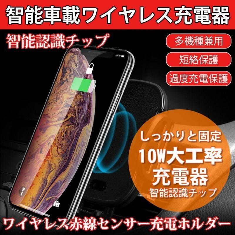 車載ホルダー 赤線センサー自動開閉 ニュータイプ 車載スマホホルダー ワイヤレス充電器 スマホホルダー スマホスタンド 無線充電 車用 車載充電器 当店の記念日 Qi規格対応