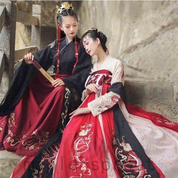 唐装漢服漢服仙女中国古風中華服漢服チャイナ服チャイナドレスワンピースコスプレ中国古代衣装女性ロングドレスおしゃれステージ撮影2色入 楽器 手芸 コレクション 中華服 コスプレ Tz11 941 Forwardw