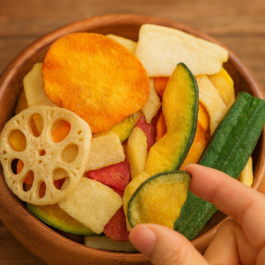 愛記屋 ] 8種の 野菜 チップス 70g × 3 袋 おやつ おつまみ 食物繊維