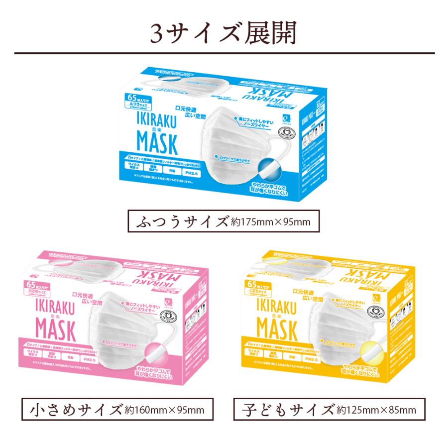 eirene（エレネ） 息楽 マスク 3サイズ 不織布 プリーツマスク