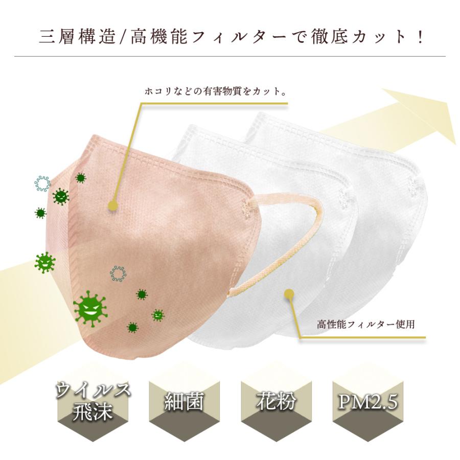 20枚入 × 3箱セット 合計 60枚 3Dマスク カラー マスク 日本製 バイ