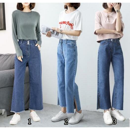 Foryou レディースデニムパンツ スキニー ワイドパンツ ジーンズ