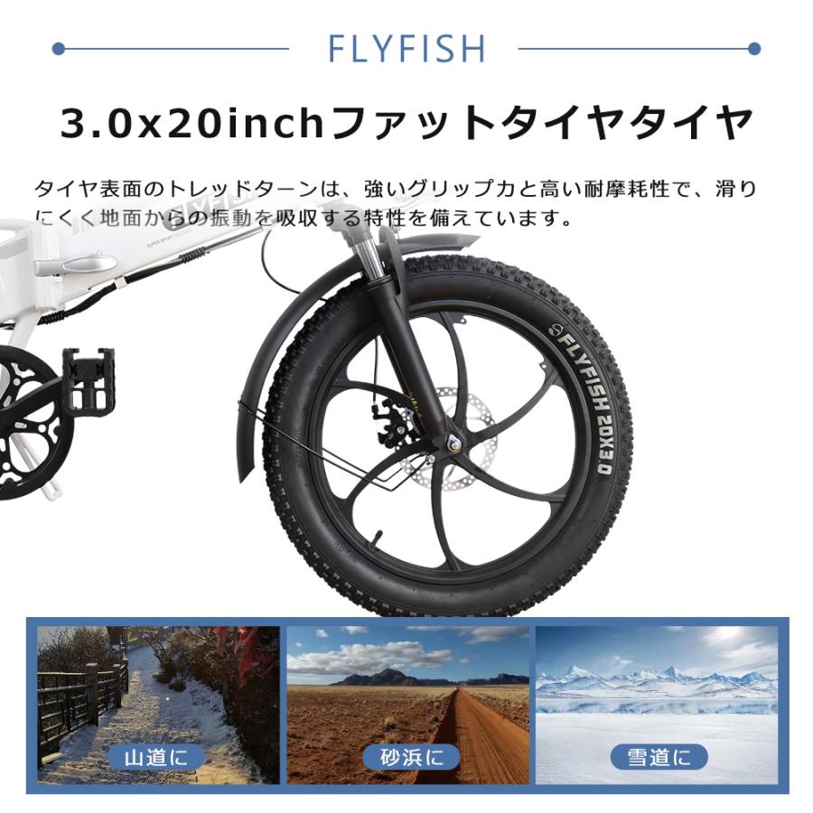 2024新型 電動アシスト自転車 折りたたみ 20インチ自転車 おしゃれ 免許不要 アシスト自転車 公道走行可能 電動折りたたみ自転車 ファットバイク 電動タイヤ極太｜foryoustore｜14