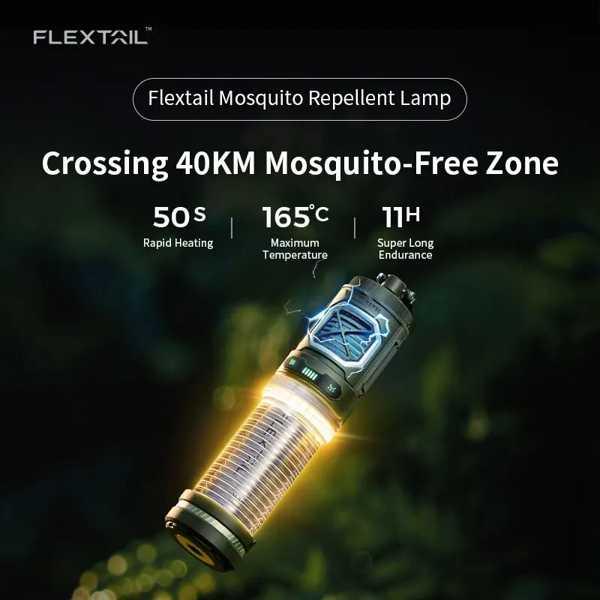 FLEXTAILGEAR TINY REPEL Mosquito Repellent & Lamp L i g h t w e i g Outdoor Gadget With Rechargeable 4800mAh Battery for Camping｜fossettafossetta｜02