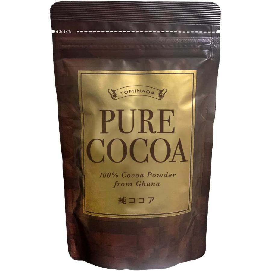 TOMINAGA ピュアココア 80g×3袋 純ココア カカオパウダー 無糖