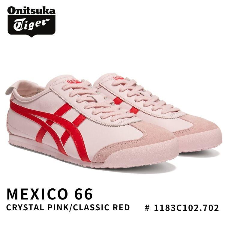 오니츠카 타이거 스니커즈 Onitsuka Tiger MEXICO 66 멕시코66 CRYSTAL PINK/CLASSIC RED 크리스탈 핑크 클래식 레드 #1183C102.702 신발