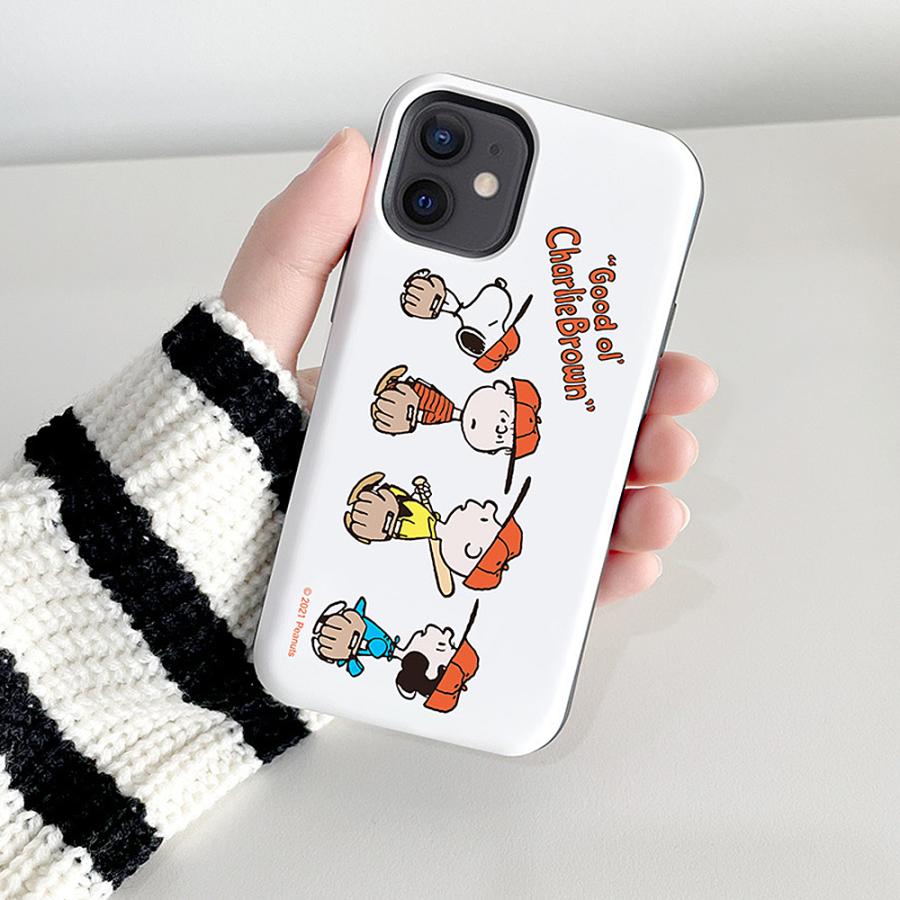 SNOOPY（スヌーピー） iphone15 背面カードミラー ケース peanuts