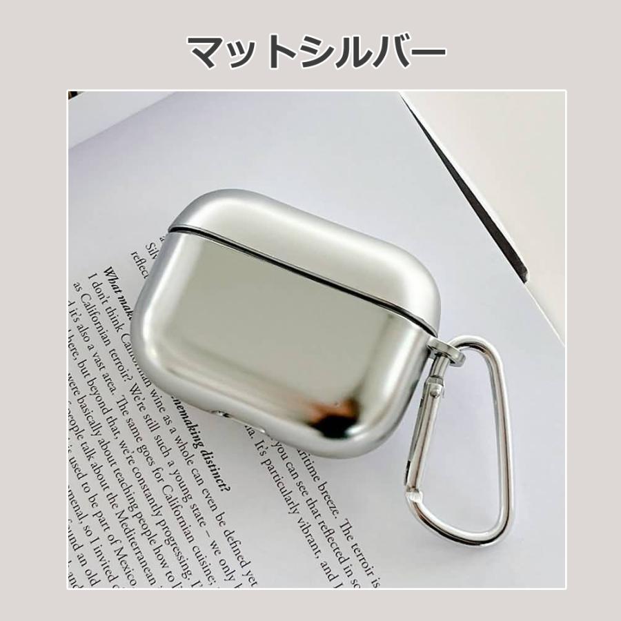 シルバー ワイヤレスイヤホン ケース airpods pro2 カバー ワイヤレスイヤホン ケース シルバー