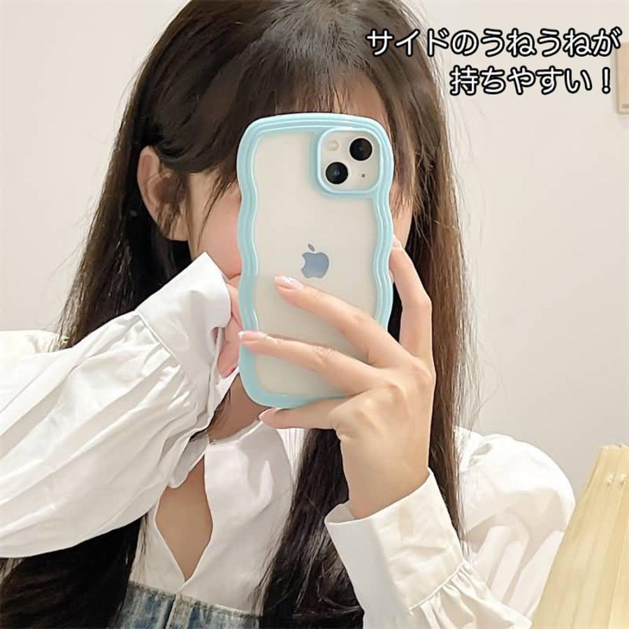 iPhone17 iPhone16e iPhone17e ケース ウエーブ クリアケース うねうね