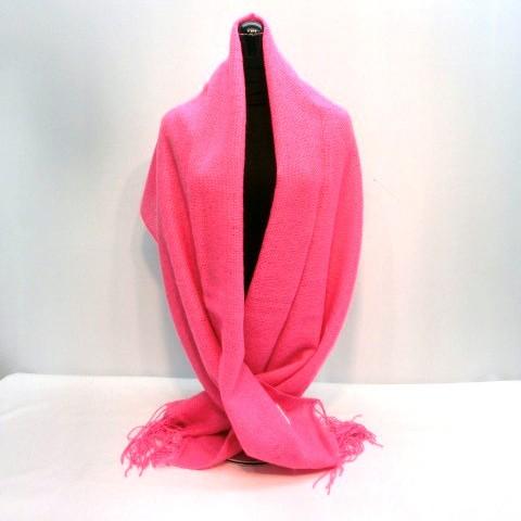 レディース マフラー スカーフ ショール ストール デザインストール アクリルモヘア調無地ストール 秋冬 カラー ピンク 入手困難