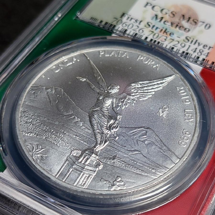 メキシコ 世界限定839枚 MS70世界最高グレード モダンコイン 1ONZA 1oz FirstStrike PCGS鑑定 シルバー 2019年 リベルタード 激レア  /84 【傑作】