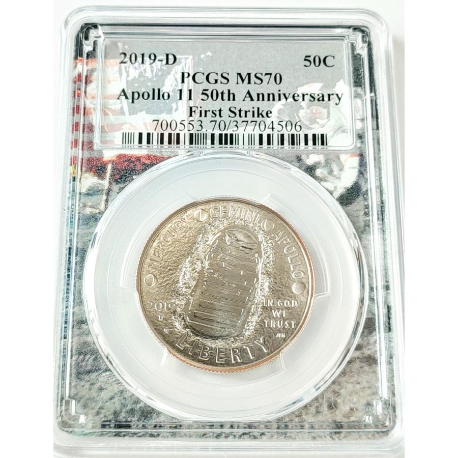 銀貨 50周年記念 アポロ11 2019年 MS70世界最高グレード モダンコイン