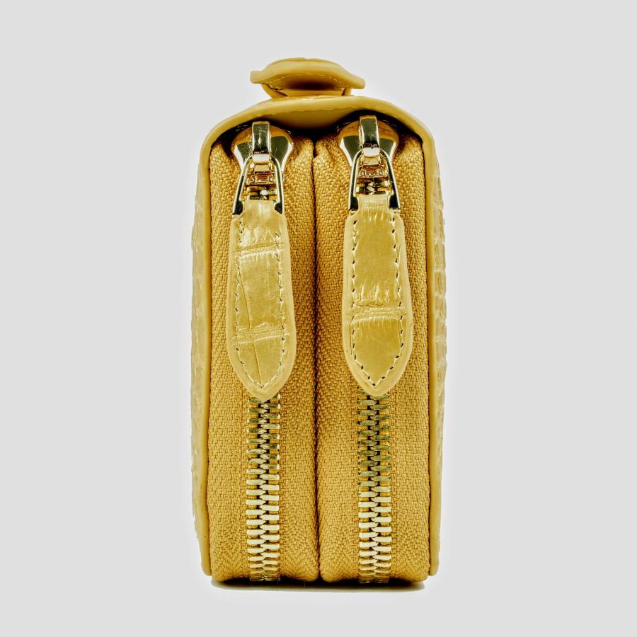 本物保証 最高級 シャム クロコダイル ショルダーバッグ イエロー 7