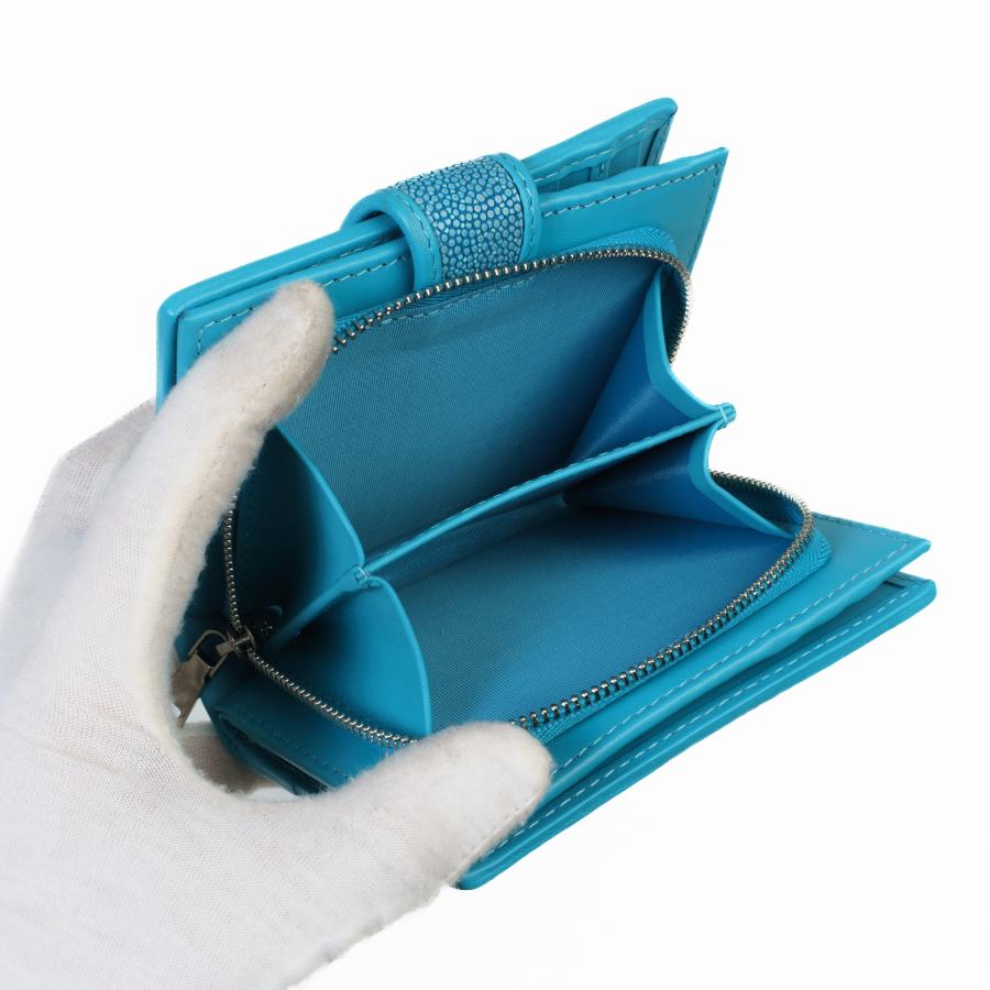 スティングレイ 二つ折り財布 新品 高級感 シャイニングスティングレイ