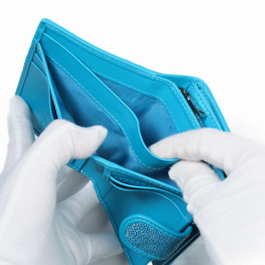 スティングレイ 二つ折り財布 新品 高級感 シャイニングスティングレイ