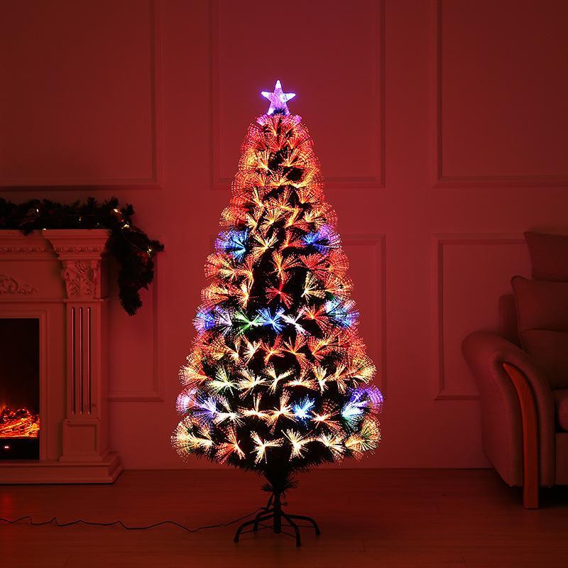 ファイバーツリー クリスマスツリー 150cm 180cm LED ライト おしゃれ 光ファイバー 飾り 高輝度 イルミネーションツリー オーナメント グリーン ピンク_3