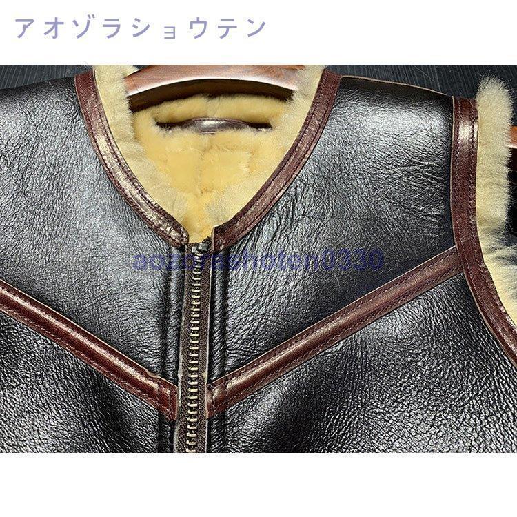 バイク革ベスト パンク風 ライダーメンズ 羊革バイクジャケット ライダースベスト 羊革バイクベスト バイクウェア レザー お洒落 ファッション 本革の画像