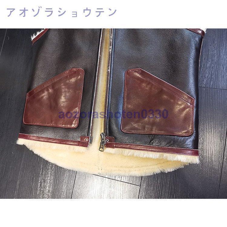 バイク革ベスト パンク風 ライダーメンズ 羊革バイクジャケット ライダースベスト 羊革バイクベスト バイクウェア レザー お洒落 ファッション 本革の画像