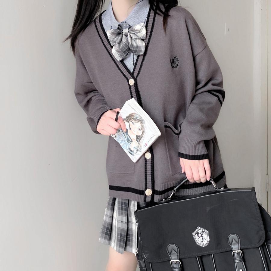スクールカーディガン 3点セット レディース セーター ニット 女子 