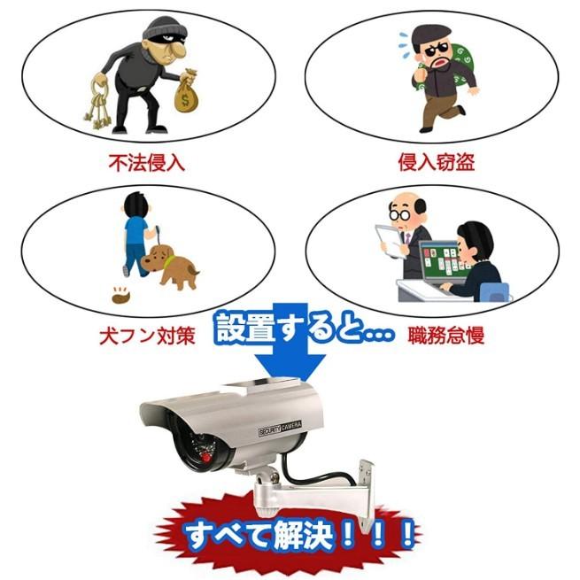 防犯カメラ 家庭用 屋外 屋内 ワイヤレス ダミー カメラ 電源不要 小さい ステッカー 付属 LED 点灯 電池式 防犯 監視カメラ 防犯対策 セキュリティカメラ |  | 04