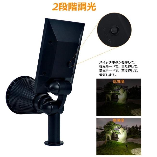 センサーライト ソーラー 屋外 2灯 LED 明るい 埋め込み 壁掛け 2way