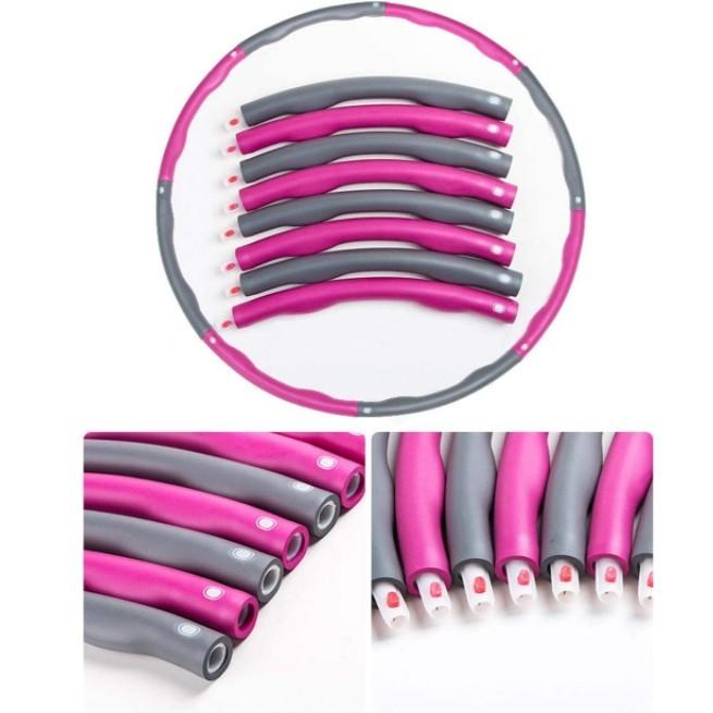 ピンク エクササイズ用具 波状デザイン フラフープ エクササイズ 組み立て ダイエット 人気 子供 大人 新体操