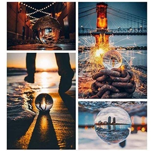 クリスタルボール 水晶玉 写真 大玉 風水グッズ 写真撮影 インスタ