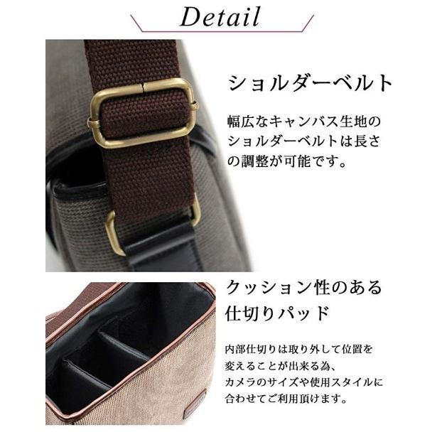 カメラバッグ ショルダー カメラケース 一眼レフ おしゃれ スリング ミラーレス ウエストバッグ インナー トート 斜めがけ 一眼カメラケース カメラポーチ |  | 07