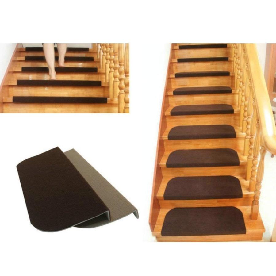 階段マット おしゃれ 15枚組 45 cm 滑り止め 犬 猫 ペット 洗える 吸着 防音 滑り止めマット 転倒防止 傷防止 ダークブラウン 9u Adti Y9zx Four Piece 通販 Yahoo ショッピング