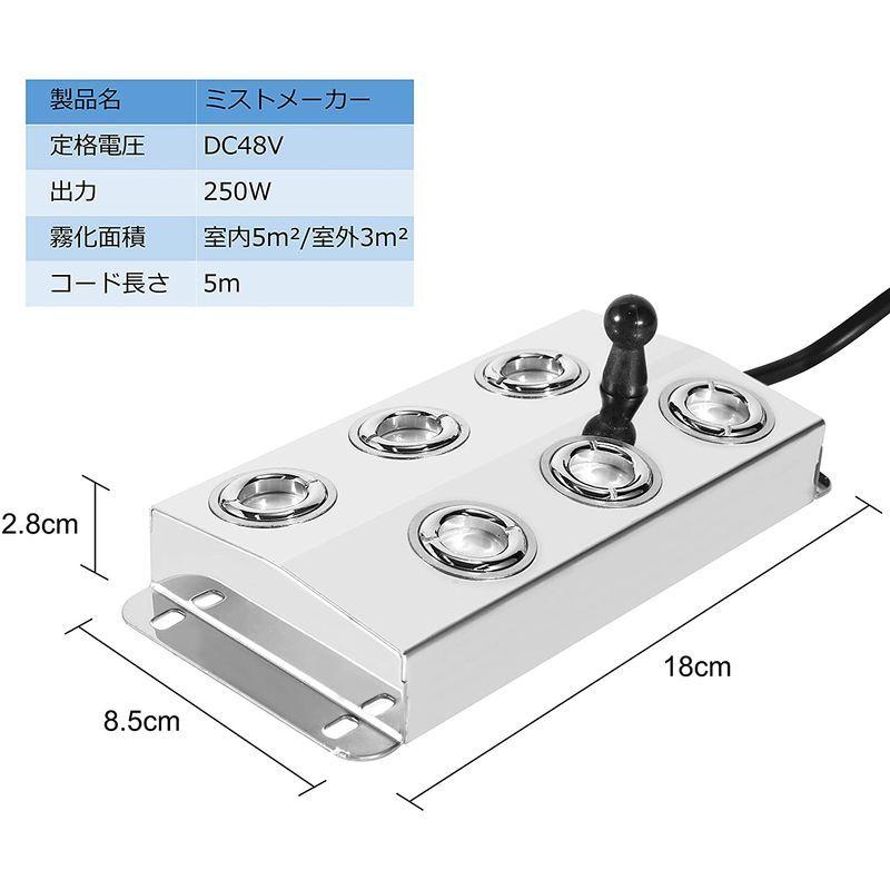 輝く高品質な 2 8kg H霧化量 水位維持フロート付 6連式ミストメーカー 超音波霧発生装置 Hanchen 空焚き防止 アクア 室外3 適応 室内5 加湿器 Saudifilter Com