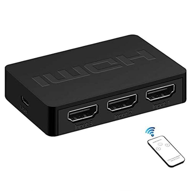 HDMI 切替器 3入力1出力 MEALINK HDMIスイッチャー HDMI 自動切り替えHDMIセレクター 2.0 4K@60Hz 3D