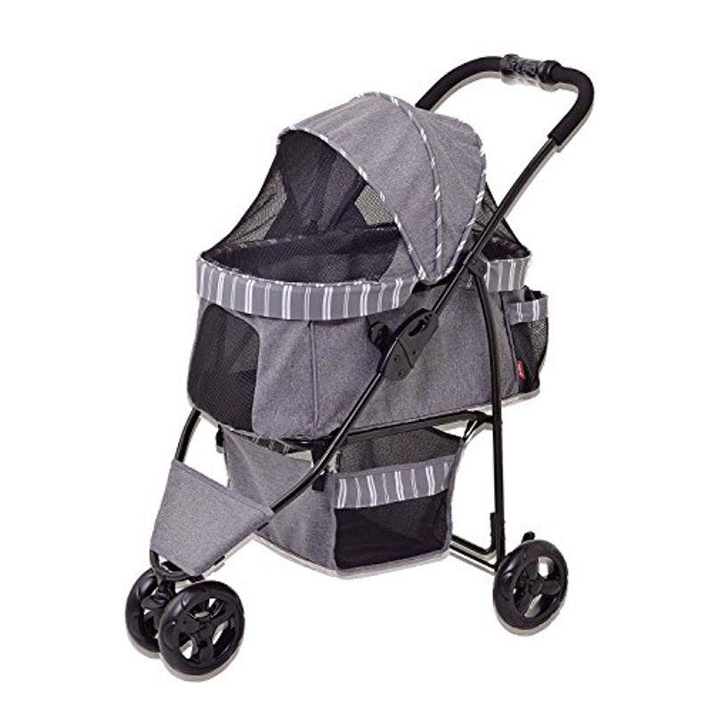 女の子向けプレゼント集結 わんわんカート ジェックス スマートハンディ 3輪 ストライプグレー 犬用品 Www Habitatcamden Org