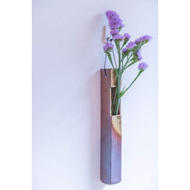 京都 花明かり 一輪挿し 花瓶 壁掛け 信楽焼 陶器 花器 フラワーベース ３種類 火色ビードロ Fourdays 通販 Yahoo ショッピング