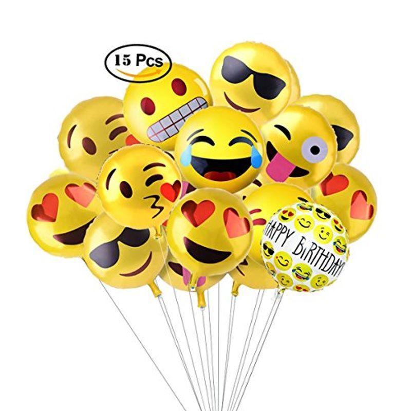 Aesetek 18インチ絵文字 Happy Birthday 文字風船 誕生日とパーティー飾り用バルーン 8種類 15個セット 並行輸入 Fourdays 通販 Yahoo ショッピング