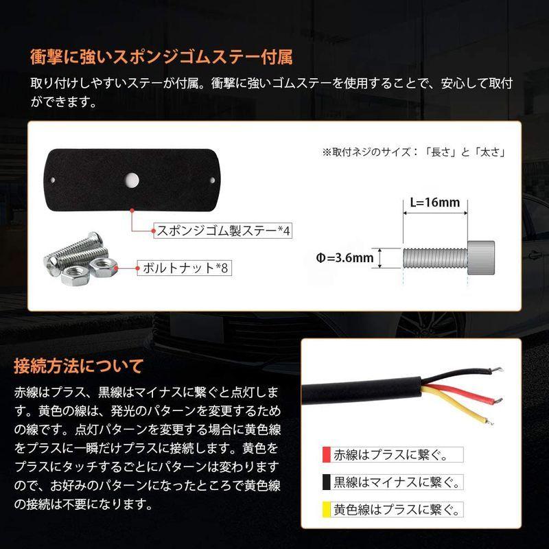 Catland Led ストロボライト マーカーランプ 警告灯 レッド ブルー 2色 ストロボ 機能付き 12v 24v 車用 サイドマーカ サイドランプ Ezs Sidecar Com