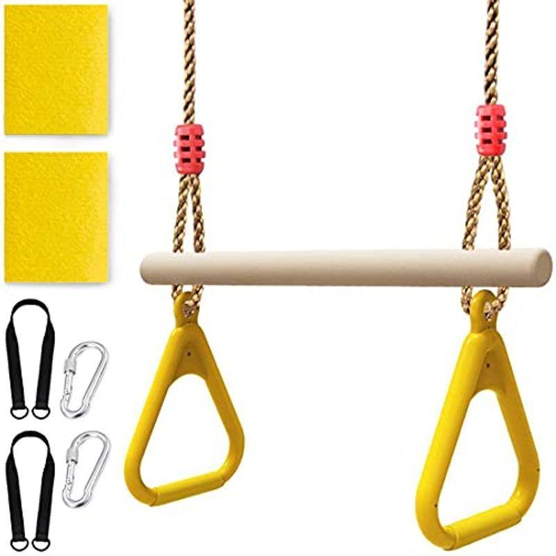 人気のファッションブランド ケンコバハンズ ぶら下がり ブランコ お家 体操 トレーニング に 最適 子ども 用 吊り輪 遊具 イエロー Wantannas Go Id