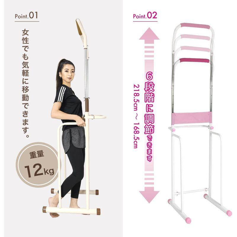 Mrg ぶら下がり健康器 懸垂マシン 耐荷重150kg ストレッチ マルチ トレーニング マシン ブラウン