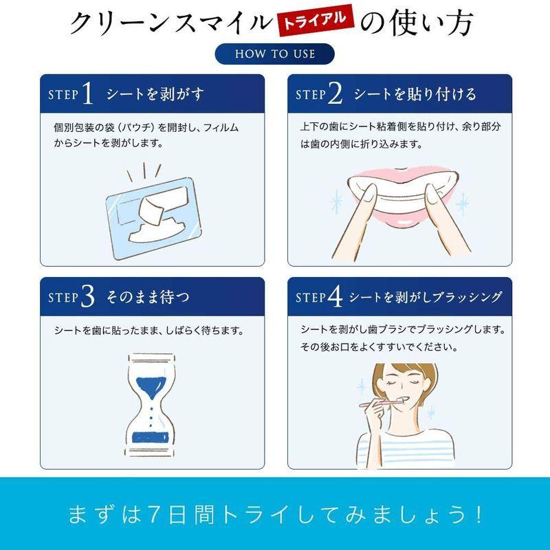 Cleansmile 歯 濃密 シート ハミガキ 7日分のトライアルセット 輝い テープ