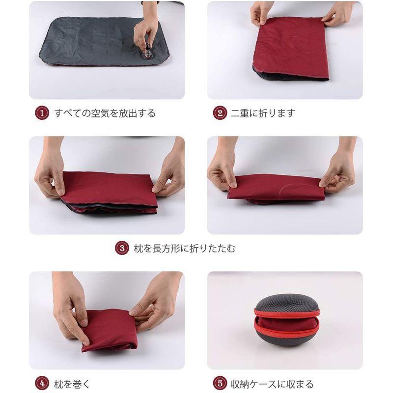 専門店 Wikool エアーピロー エアー枕 キャンプ枕 超軽量 コンパクト トラベルピロー 収納袋付きアウトドア 車中泊 キャンプ オフィス用 旅 Shipsctc Org