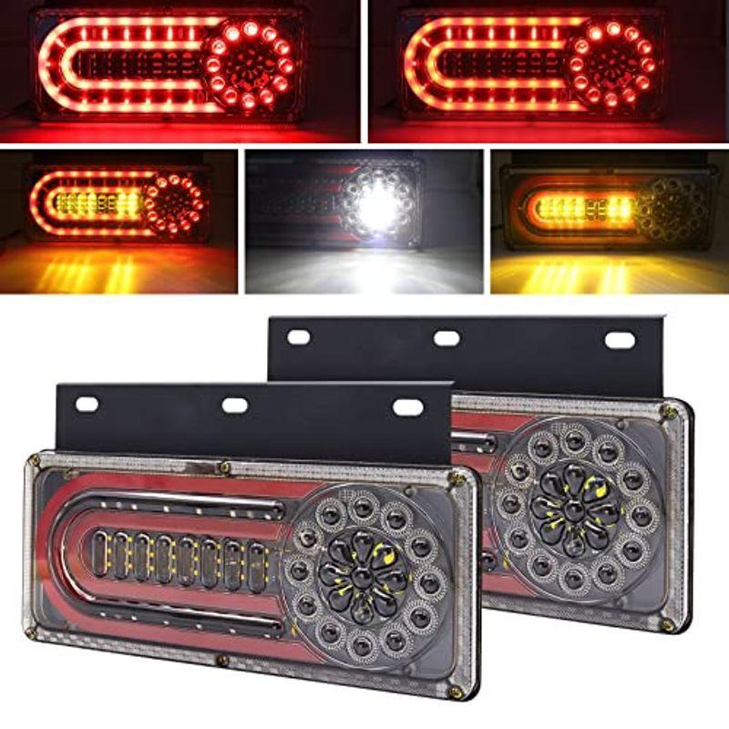 後払い手数料無料 Aoling テールランプ トレーラー トラックテールランプ 24v 大型車用 トラックトレーラーテールライト 赤白黄色 ウインカー ブレー