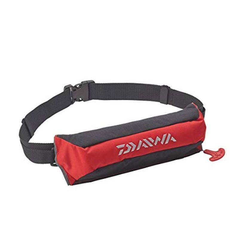 円 出群 ダイワ Daiwa コンパクトライフジャケット ウエストタイプ自動 手動膨脹式 レッド フリー Df 22