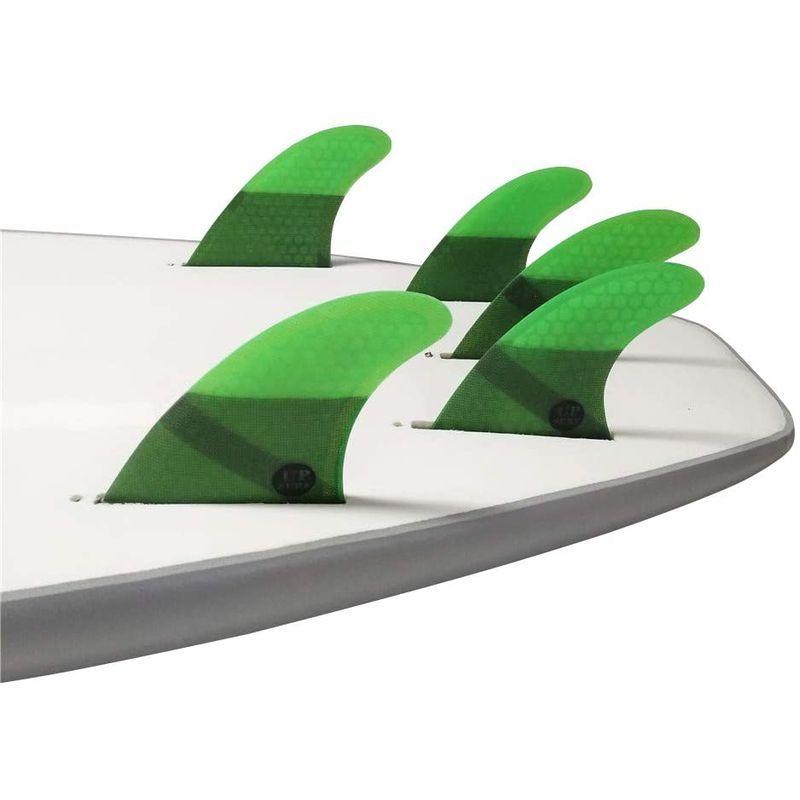 UPSURF サーフボードフィン K2.1サイズ FUTURE サーフスラスタ 5枚セット グリーン 品質が