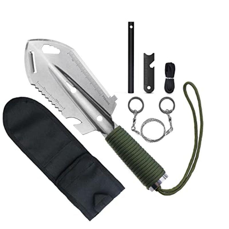 Pskook 多機能シャベル アウトドア ガーデニング キャンプ用 コンパクト スコップ 園芸 折りたたみ 緊急ツール 花壇 軍用