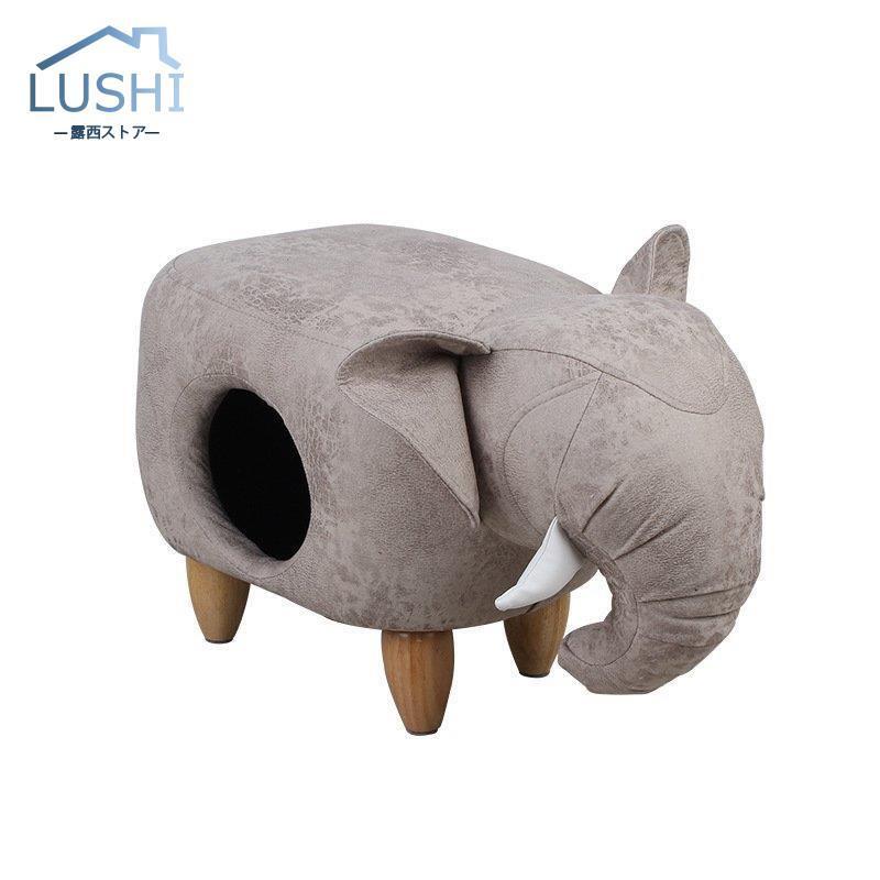 ねこ用ベッド ペットベッド キャットハウス スツール 椅子 猫用ハウス ねこグッズ ペット用品 ねこ用品 動物型 レザー調 インテリア かわいい おし cm