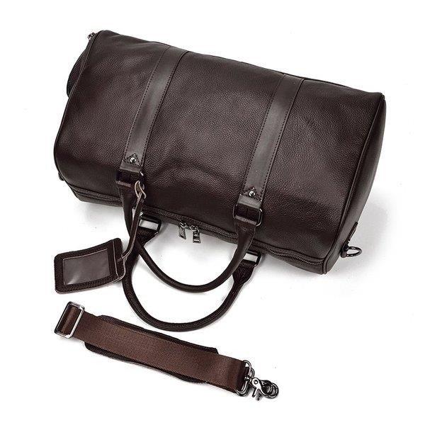 ボストンバッグ メンズ 本革 レザー トラベルバッグ ショルダーバッグ 機内持ち込み ゴルフ鞄 軽量 旅行鞄 小旅行 帰省 出張 靴ポケット付き 衣類 B4書類