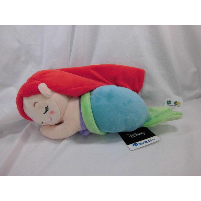 アリエル　コンパクト 添い寝枕 ぬいぐるみ ラッピング不可　ディズニー プリンセス 人魚姫 リトルマーメイド　沖縄不可 | Disney | 01